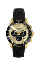 Relógio Masculino Mondaine Cronógrafo Dourado Silicone Preto 32815GPMVDI4