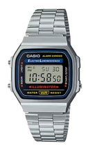 Relógio Casio Vintage Digital Unissex Prata A168WA-1