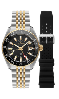 Relógio Technos Masculino Automático GMT Bicolor NH34AC/T1P