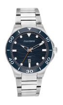 Relógio Mondaine Masculino Textura Ondas Oceânicas Prata 32757G0MVNE2