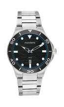 Relógio Mondaine Masculino Textura Ondas Oceânicas Prata 32757G0MVNE1