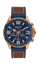 Relógio Masculino Cronógrafo Couro e Silicone Rosé – 44251GPSVRC2