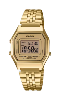 Relógio Digital Vintage LA680WGA-9 Dourado Unissex