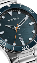 Relógio Mondaine Masculino Textura Ondas Oceânicas Prata 32757G0MVNE2