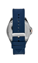 Relógio Mondaine Masculino Mostrador 3D Prata Silicone Azul 32766G0MVNI2