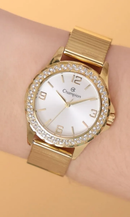 Relógio Champion Feminino Analógico Dourado CF24224H