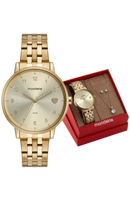 Kit Relógio Mondaine Feminino Com Colar e Brincos 32597LPMKDE1