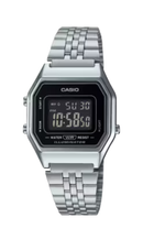 Relógio Digital Vintage LA680WA-1B Prata Unissex